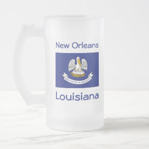 Louisiana Flag Map City Mug