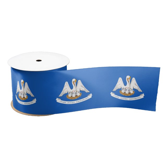 Louisiana flag satin ribbon (Spool)