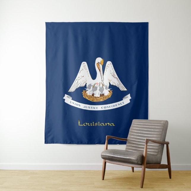 Louisiana flag tapestry (In Situ)