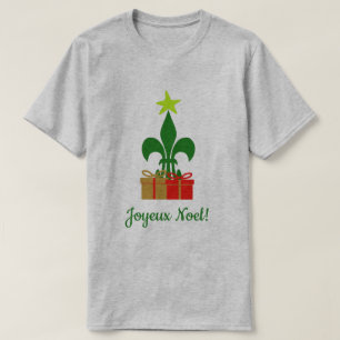 Louisiana Fleur De Lis Cajun Christmas Tree Noel T-Shirt
