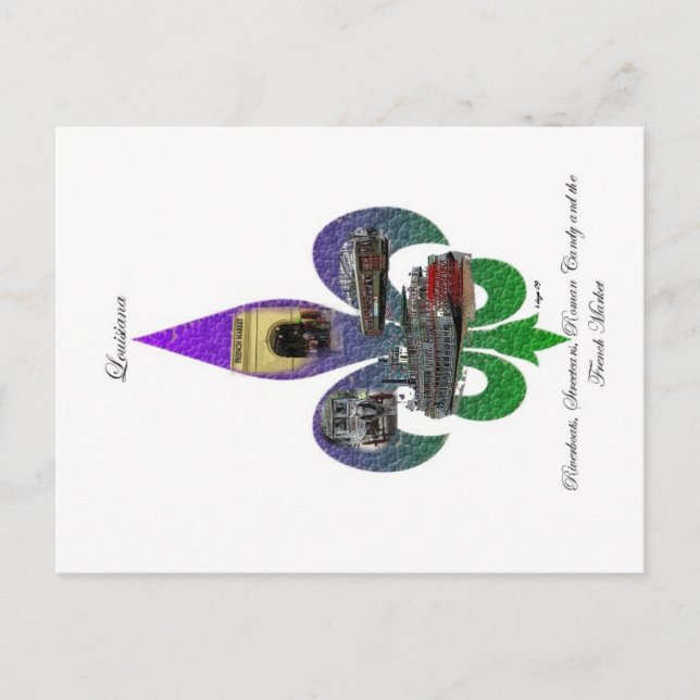 Louisiana Fleur de Lis Postcard (Front)