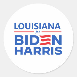 Louisiana for Biden Harris Classic Round Sticker