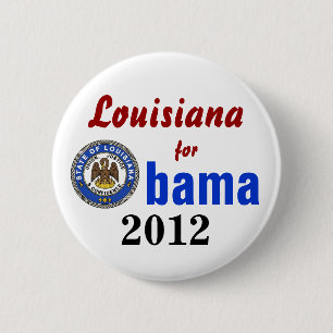 Louisiana for Obama 2012 6 Cm Round Badge