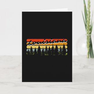Louisiana Forest Sunset Trees Cabin Theme Souvenir Card