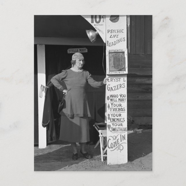 Louisiana Fortune Teller, 1938 Postcard (Front)