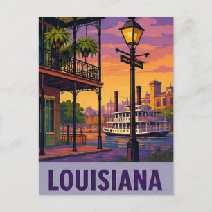 🌙 Louisiana French Quarter Nights Postcard