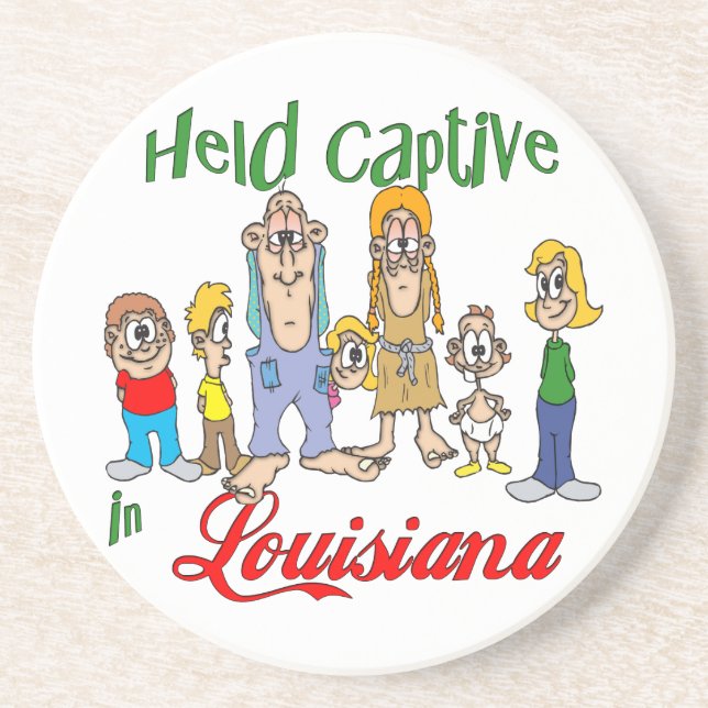 Louisiana Funny Trailer Park Sandstone Coaster (Front)