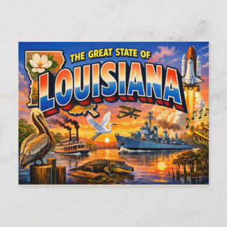 Louisiana Greetings Postcard
