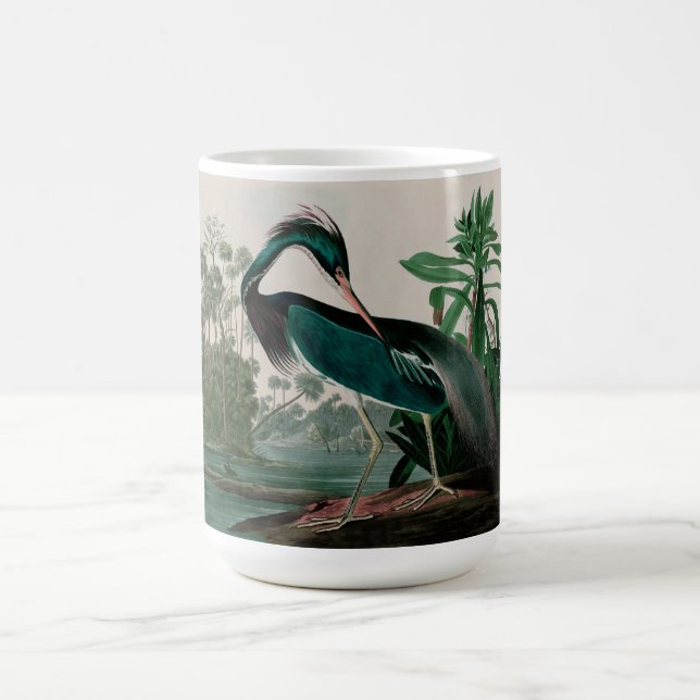 Louisiana Heron Birds of America Audubon Print Coffee Mug (Center)