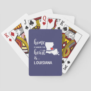 Louisiana home is where the heart is playing cards
