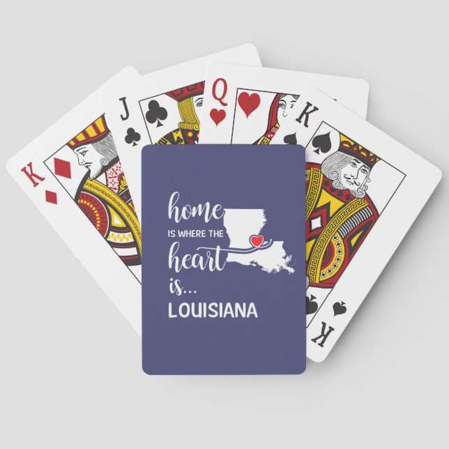 Louisiana home is where the heart is playing cards (Back)