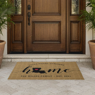 Louisiana Home State Personalised Doormat