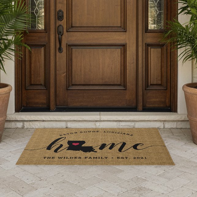 Louisiana Home State Personalised Doormat (Creator Uploaded)