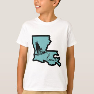 Louisiana home state sticker with pelican T-Shirt