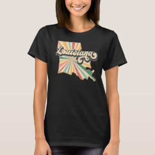 Louisiana Home State US Vintage Retro Country Patr T-Shirt