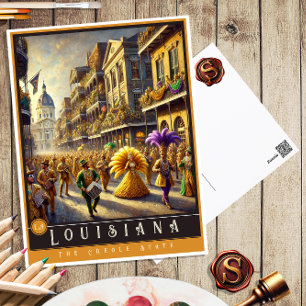 Louisiana Hyper-Realistic State Postcard