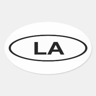Louisiana "LA" Oval Sticker