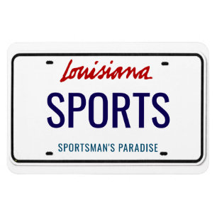 Louisiana License Plate Flexible Magnet