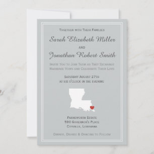 Louisiana Love - Customisable Wedding Invitation