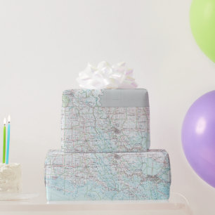 Louisiana Map (1991) Bayou State Atlas Wrapping Paper