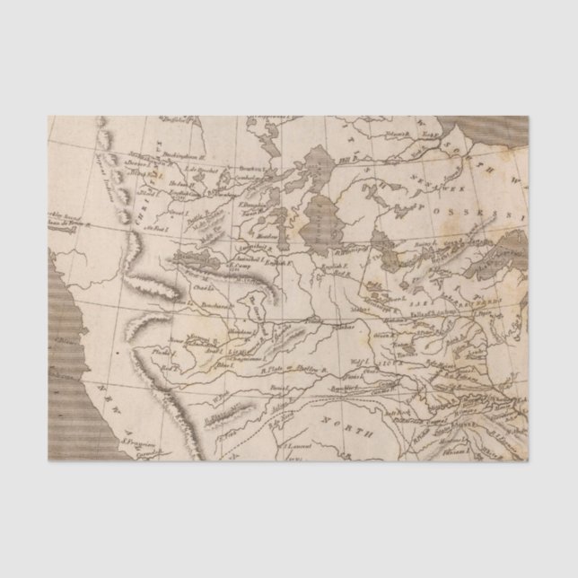 Louisiana Map by Arrowsmith Tissue Paper (Front)