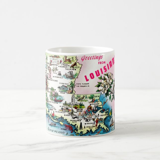 Louisiana Map Mug (Center)