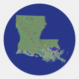 Louisiana Map Sticker