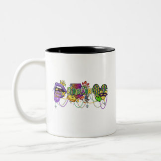 Louisiana Mardi Gras Celebration Purple and Gold  Two-Tone Coffee Mug