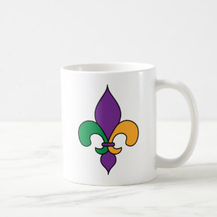 Louisiana Mardi Gras Fleur de Lis Coffee Mug