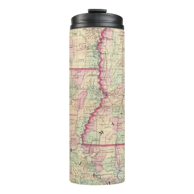 Louisiana, Mississippi Thermal Tumbler (Front)