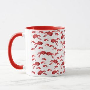 Louisiana Multi-Crawfish Pattered Mug
