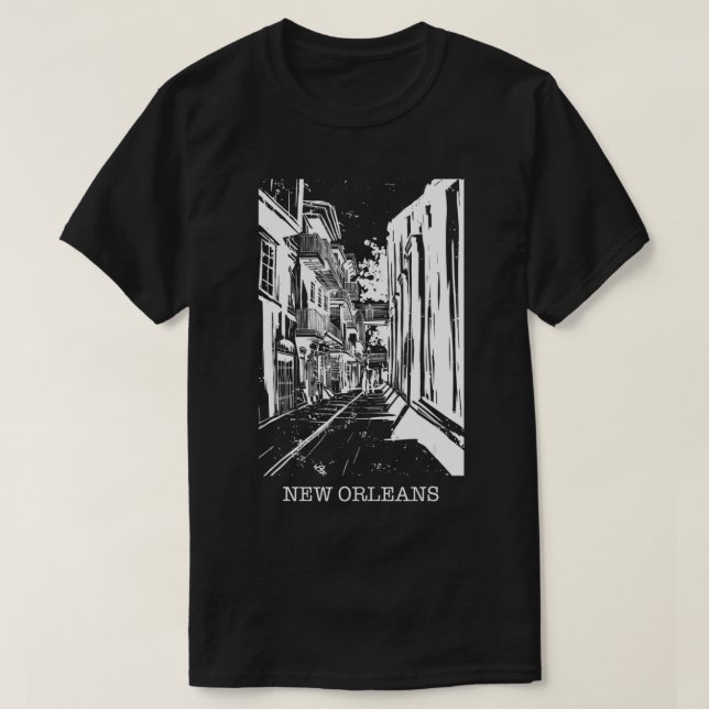 Louisiana New Orleans Classic Street  T-Shirt (Design Front)