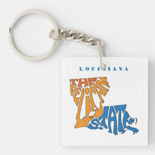 Louisiana Nickname Word Art Key Ring
