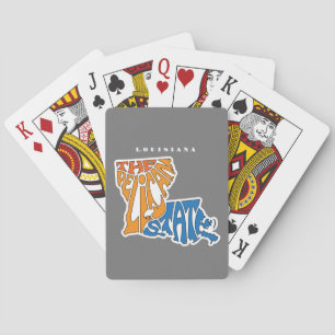Louisiana Nickname Word Art Playing Cards