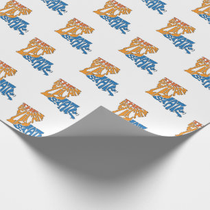 Louisiana Nickname Word Art Wrapping Paper