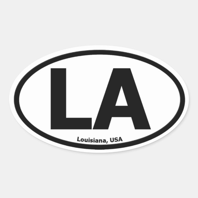 Louisiana Oval Sticker (Front)