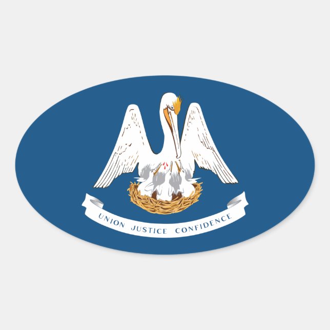 Louisiana Oval Sticker (Front)