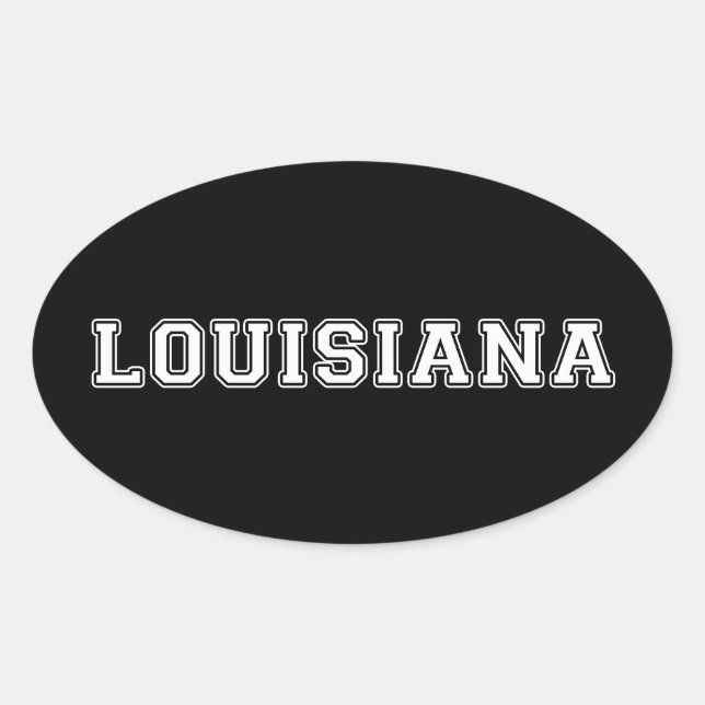 Louisiana Oval Sticker (Front)