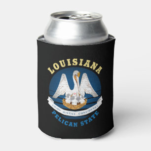 LOUISIANA PELICAN STATE FLAG CAN COOLER