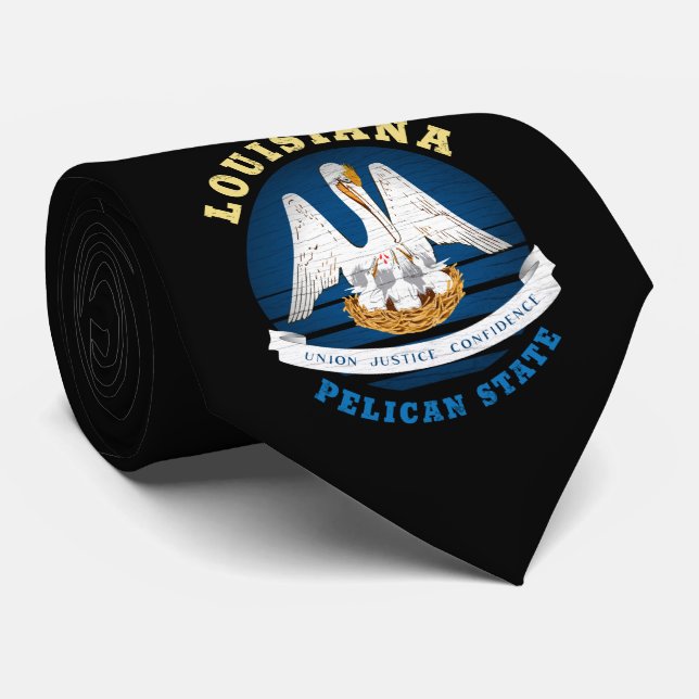 LOUISIANA PELICAN STATE FLAG TIE (Rolled)