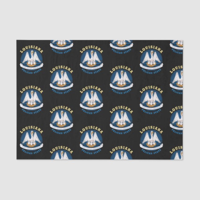 LOUISIANA PELICAN STATE FLAG TISSUE PAPER (Front)