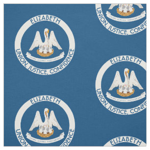 Louisiana Pelican State Personalised Flag Fabric