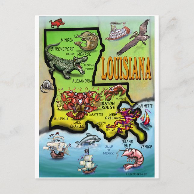 Louisiana Postcard (Front)