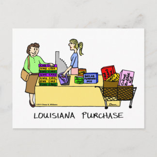 Louisiana Purchase Cartoon Postcard