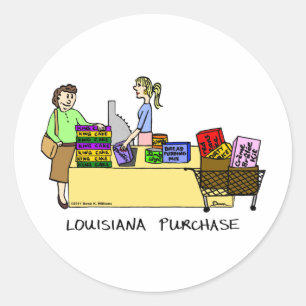 Louisiana Purchase Cartoon Sticker