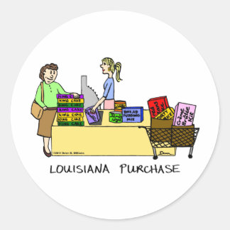 Louisiana Purchase Cartoon Sticker