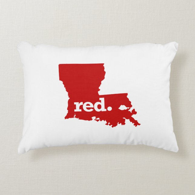 LOUISIANA RED STATE DECORATIVE CUSHION (Front)
