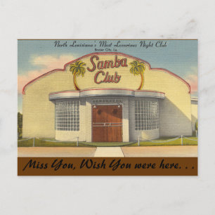 Louisiana, Samba Club, Bossier City Postcard