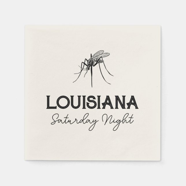 Louisiana Saturday Night Customisable Napkin (Front)