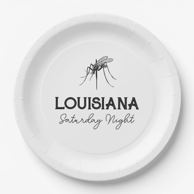 Louisiana Saturday Night Customisable Paper Plates (Front)